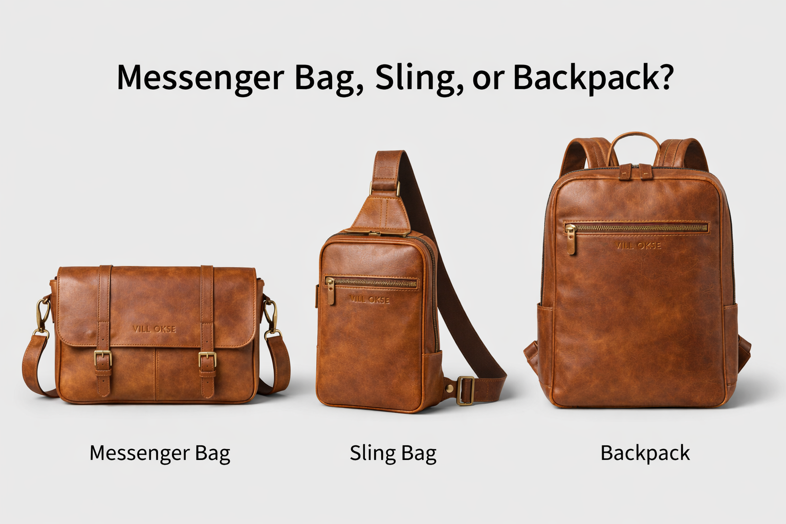 Messenger Bag, Sling, or Backpack? - VILL OKSE