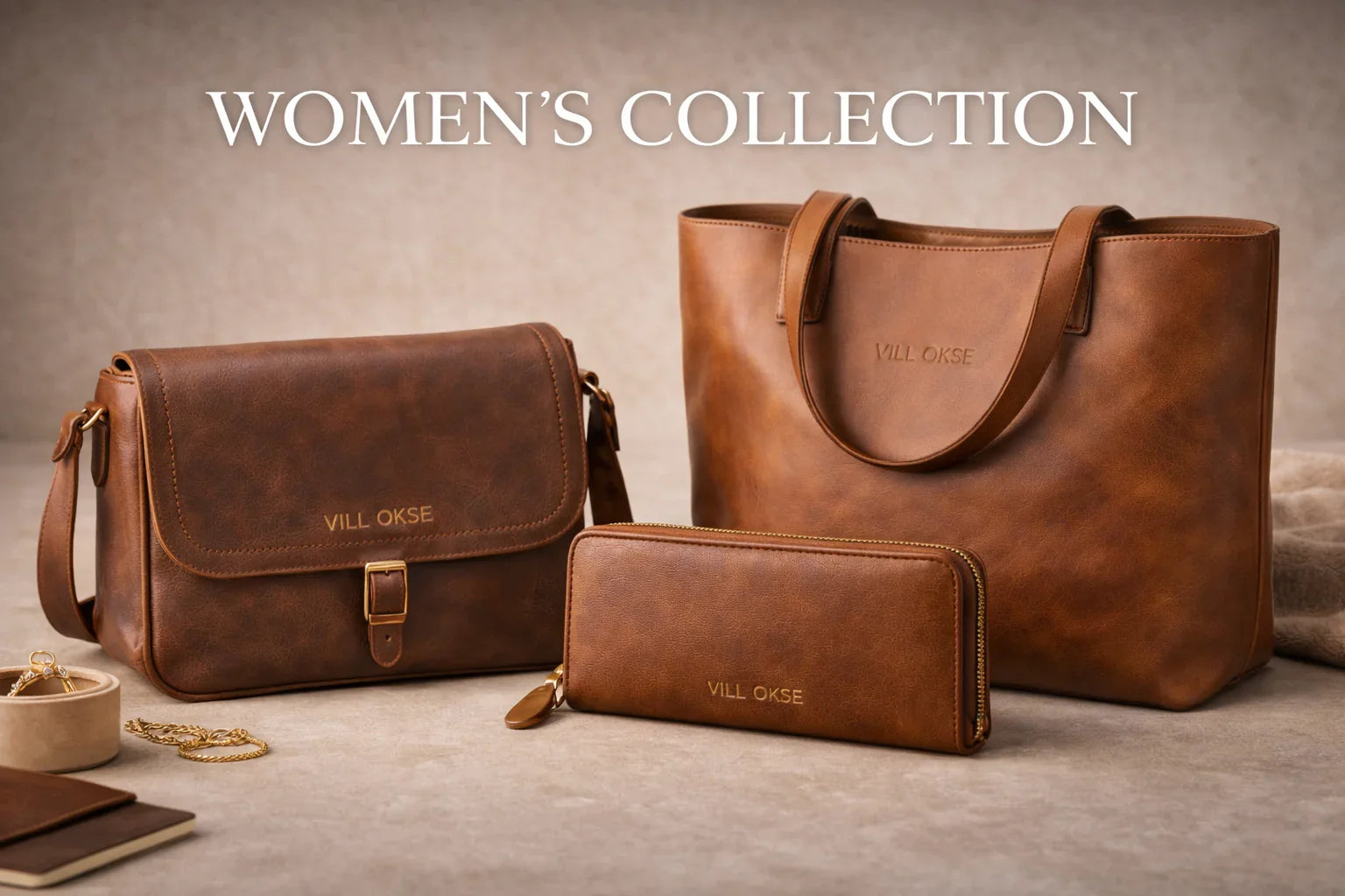 Leather Bags & Wallets for Women – Everyday & Work Use - VILL OKSE