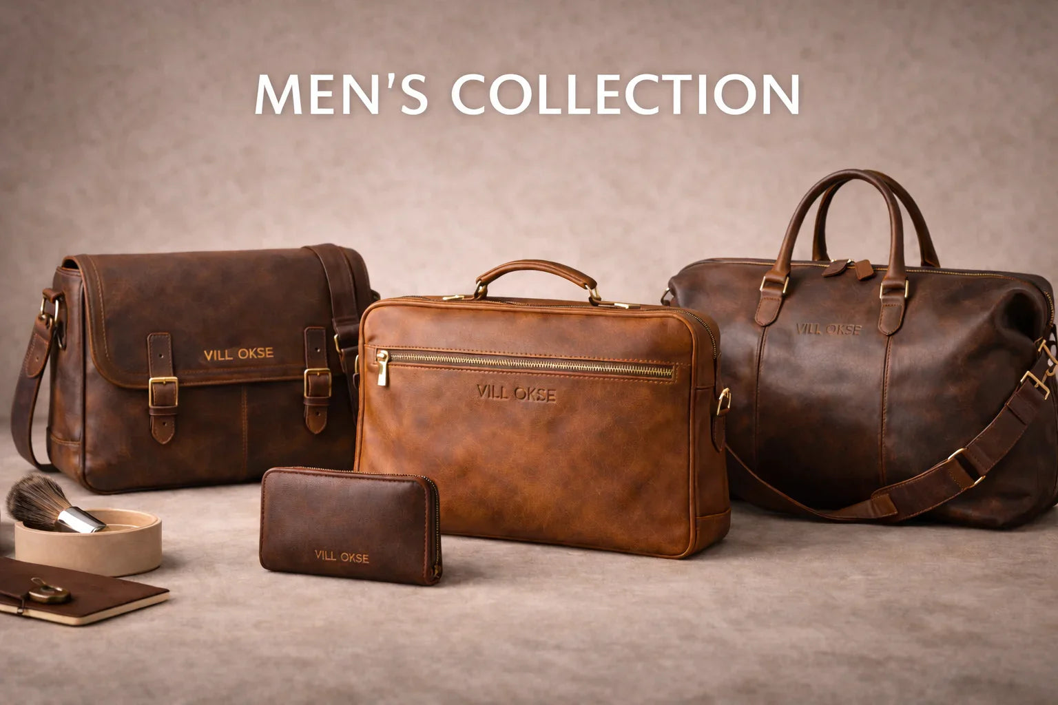 Leather Bags & Wallets for Men – Work, Travel & Everyday Use - VILL OKSE