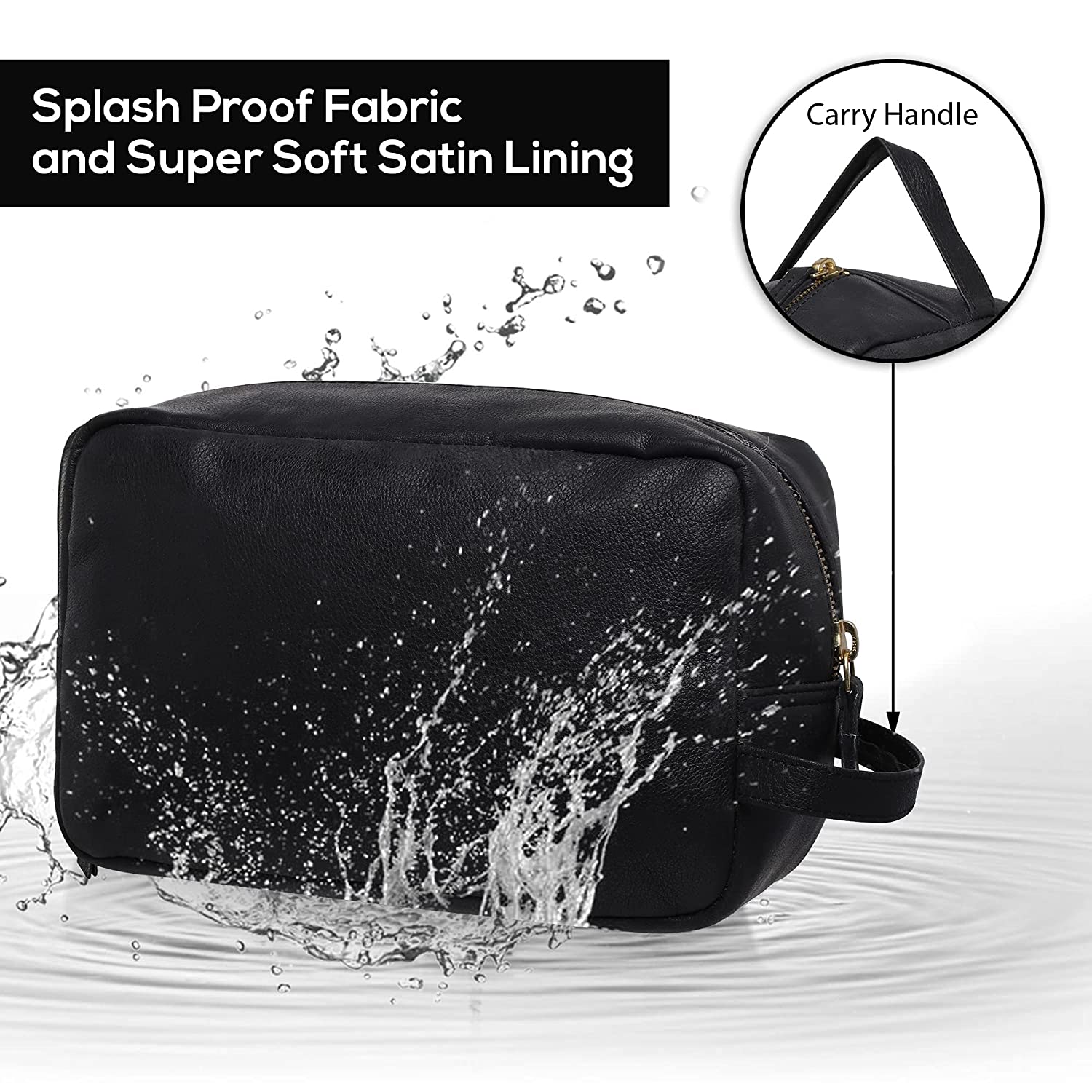 VILL OKSE Black Toiletry Bag