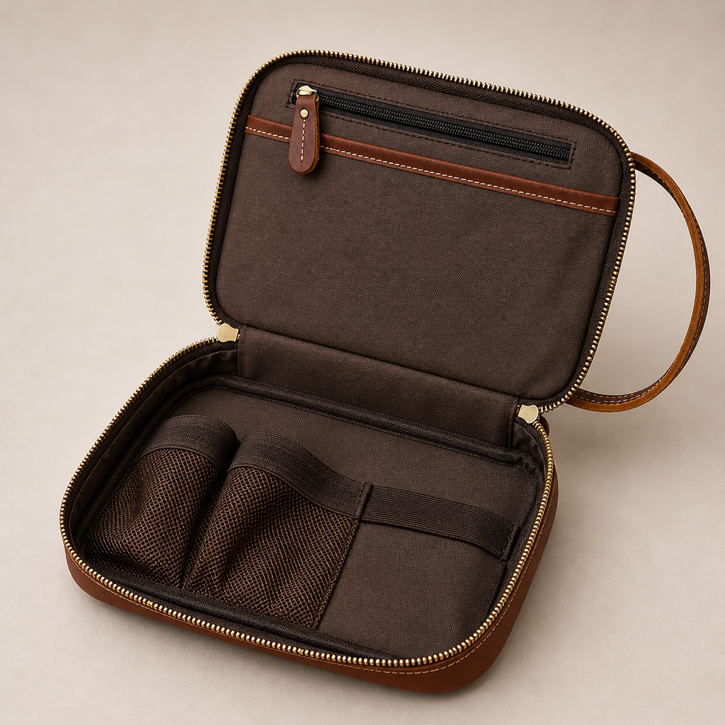Atlas Leather Dopp Kit (Cognac VT Leather)