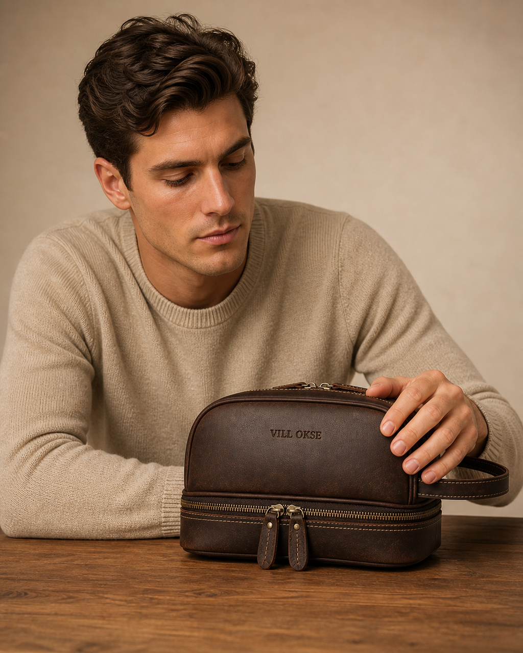 Atlas Leather Dopp Kit (Crazy Horse Leather)