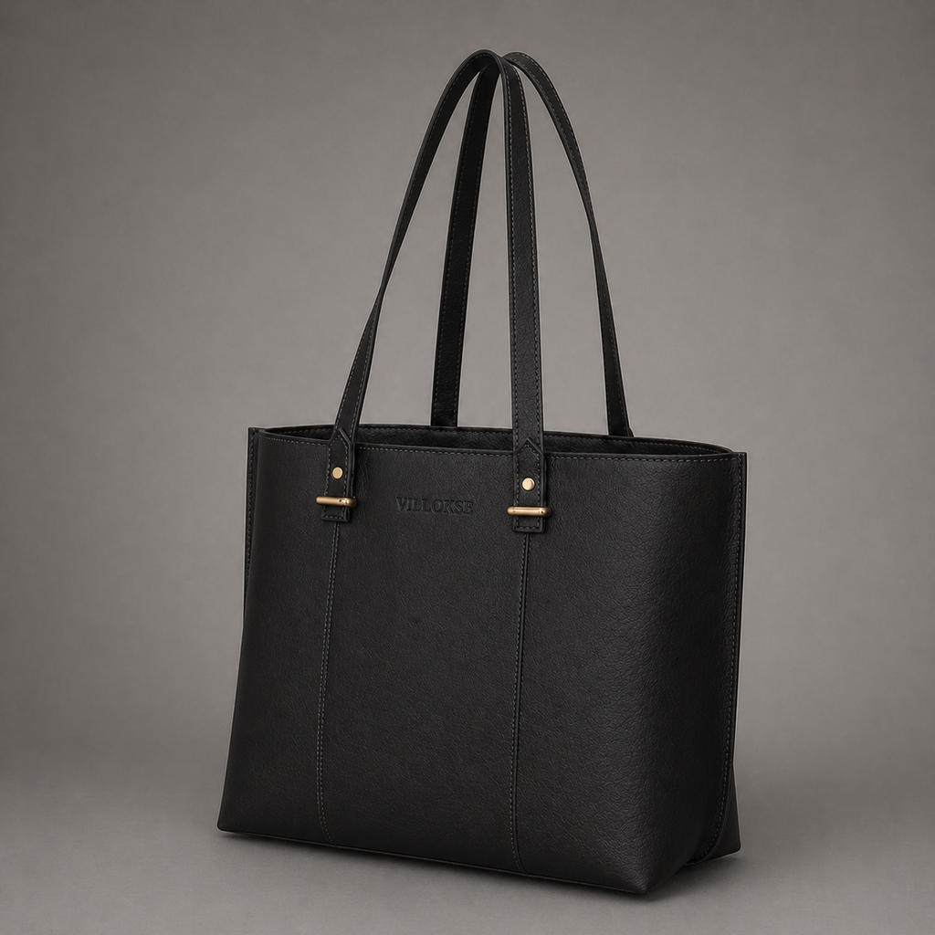 AVA LEATHER TOTE BAG ( BLACK NAPPA )