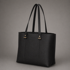 AVA LEATHER TOTE BAG ( BLACK NAPPA )