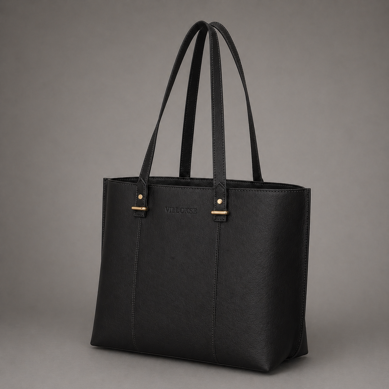 AVA LEATHER TOTE BAG ( BLACK NAPPA )
