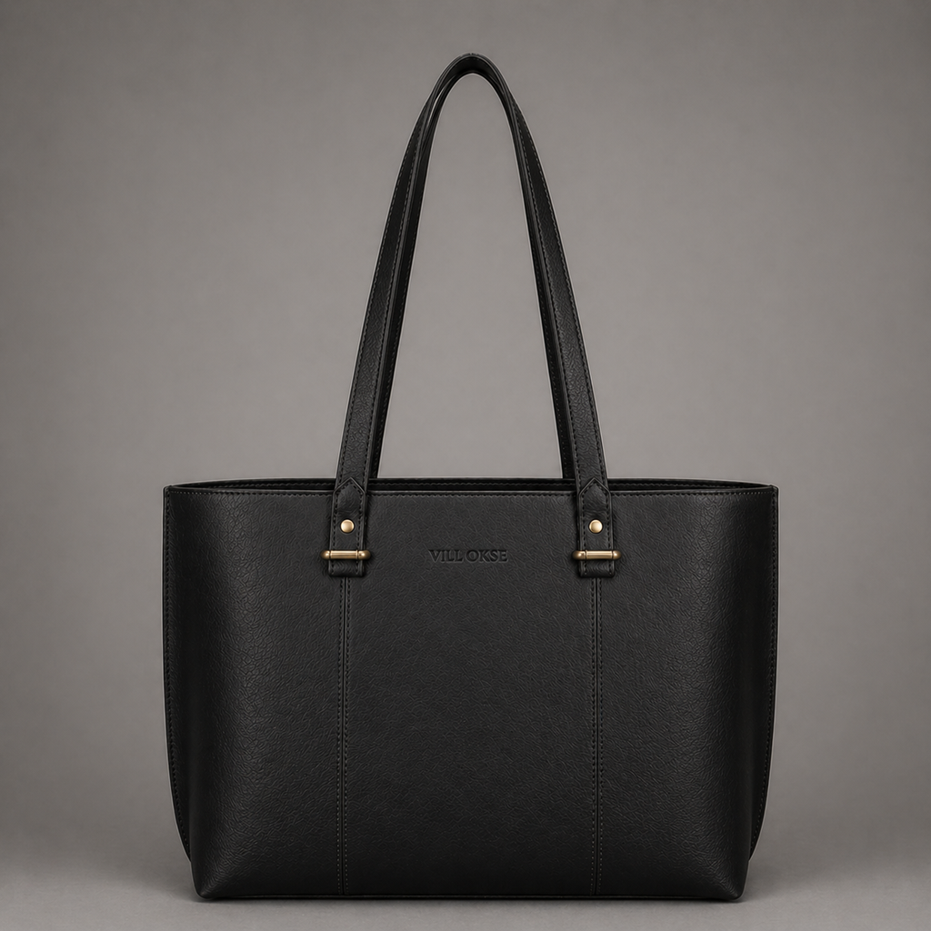 AVA LEATHER TOTE BAG ( BLACK NAPPA )
