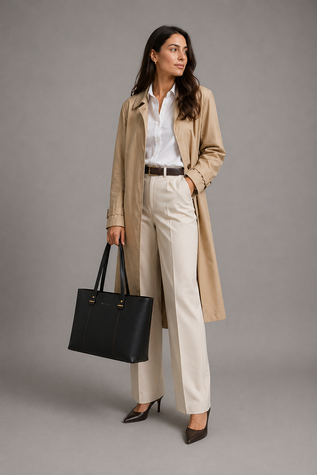 AVA LEATHER TOTE BAG ( BLACK NAPPA )