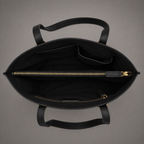 AVA LEATHER TOTE BAG ( BLACK NAPPA )