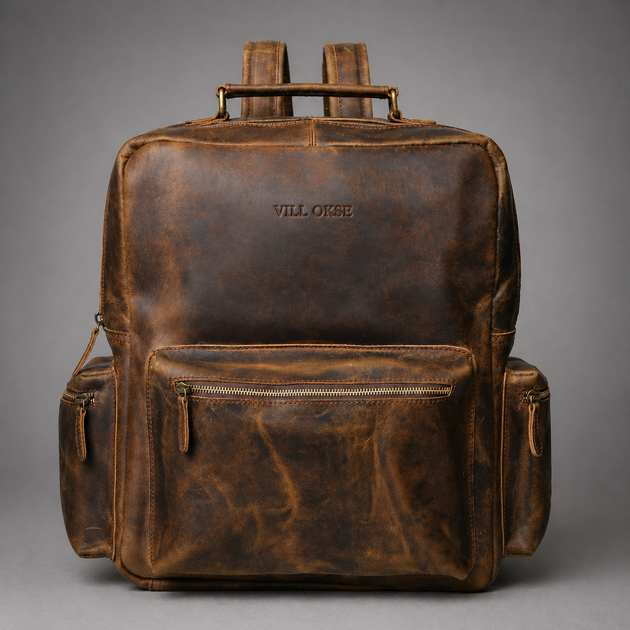 Barclay Leather Backpack (Oak Brown Hunter)