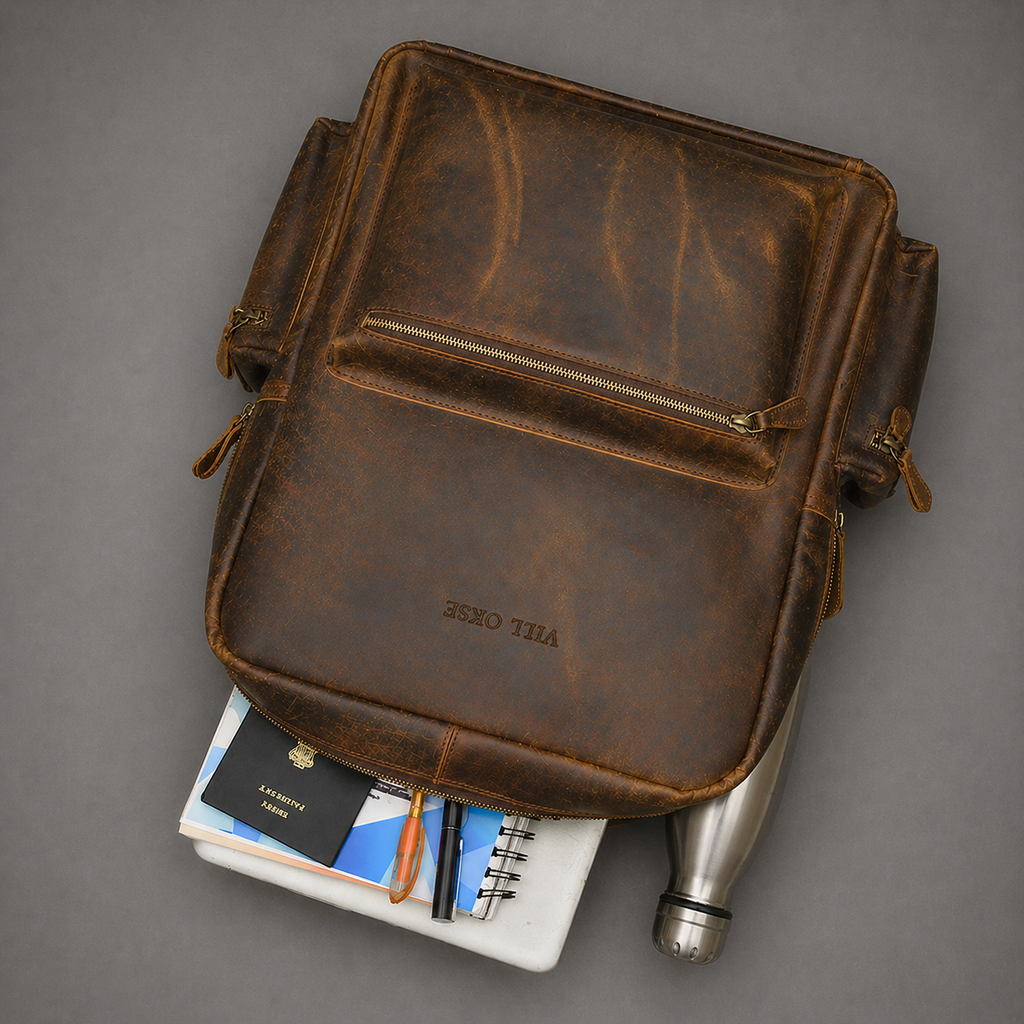 Barclay Leather Backpack (Oak Brown Hunter)