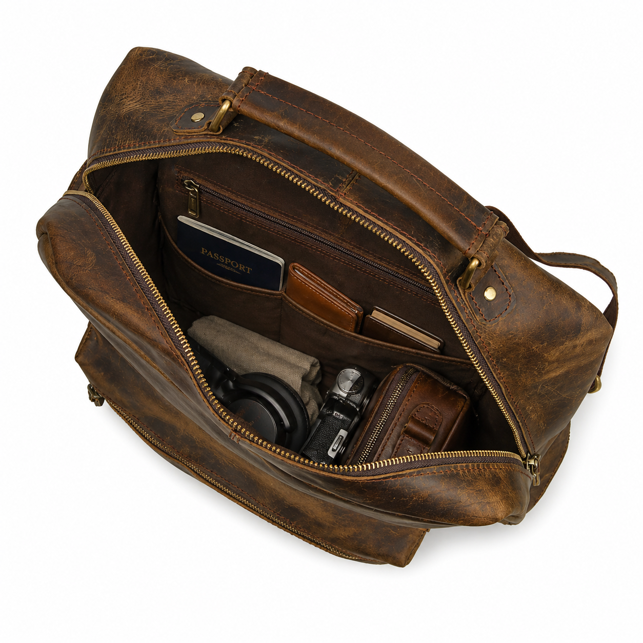 Barclay Leather Backpack (Oak Brown Hunter)