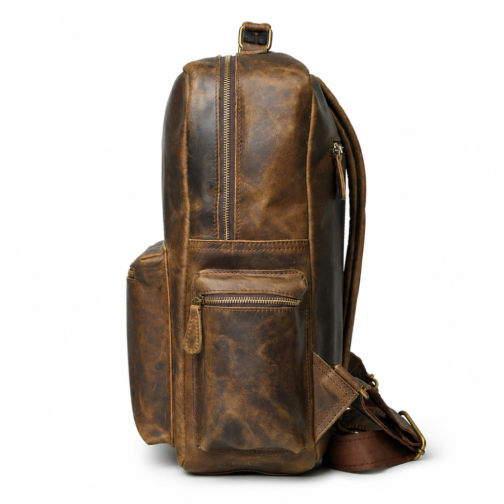 Barclay Leather Backpack (Oak Brown Hunter)