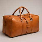Bjorn Leather Weekender Bag (Cognac VT Leather)