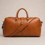 Bjorn Leather Weekender Bag (Cognac VT Leather)