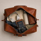 Bjorn Leather Weekender Bag (Cognac Oil Pull-Up)