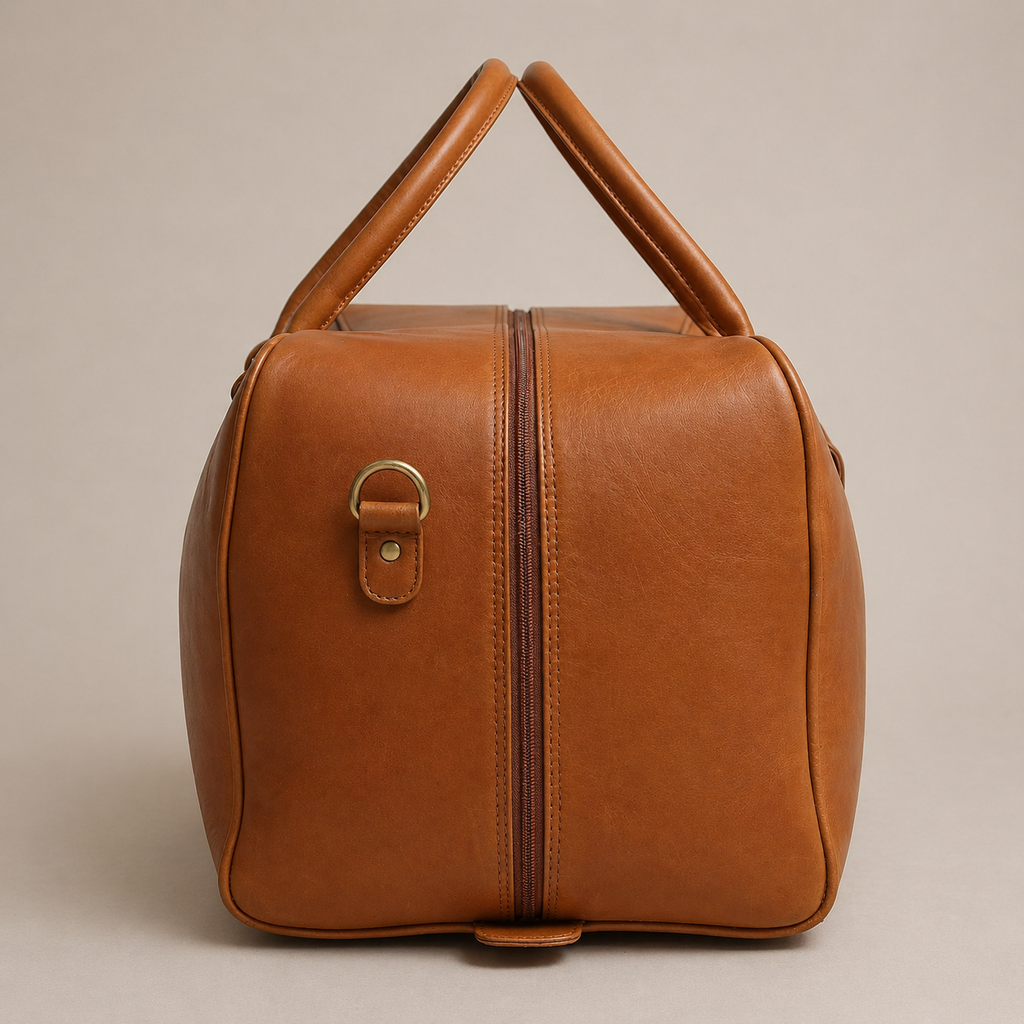 Bjorn Leather Weekender Bag (Cognac VT Leather)