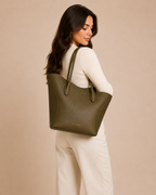 The Lari Leather Handbag for Women ( Ottoman Green )
