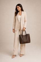 The Lunae Leather Handbag for Ladies ( Executive Coffee )