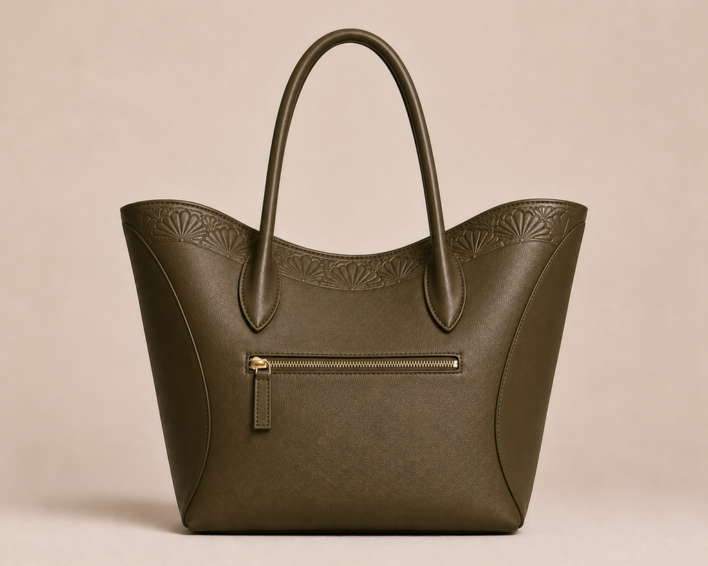 The Lari Leather Handbag for Women ( Ottoman Green )