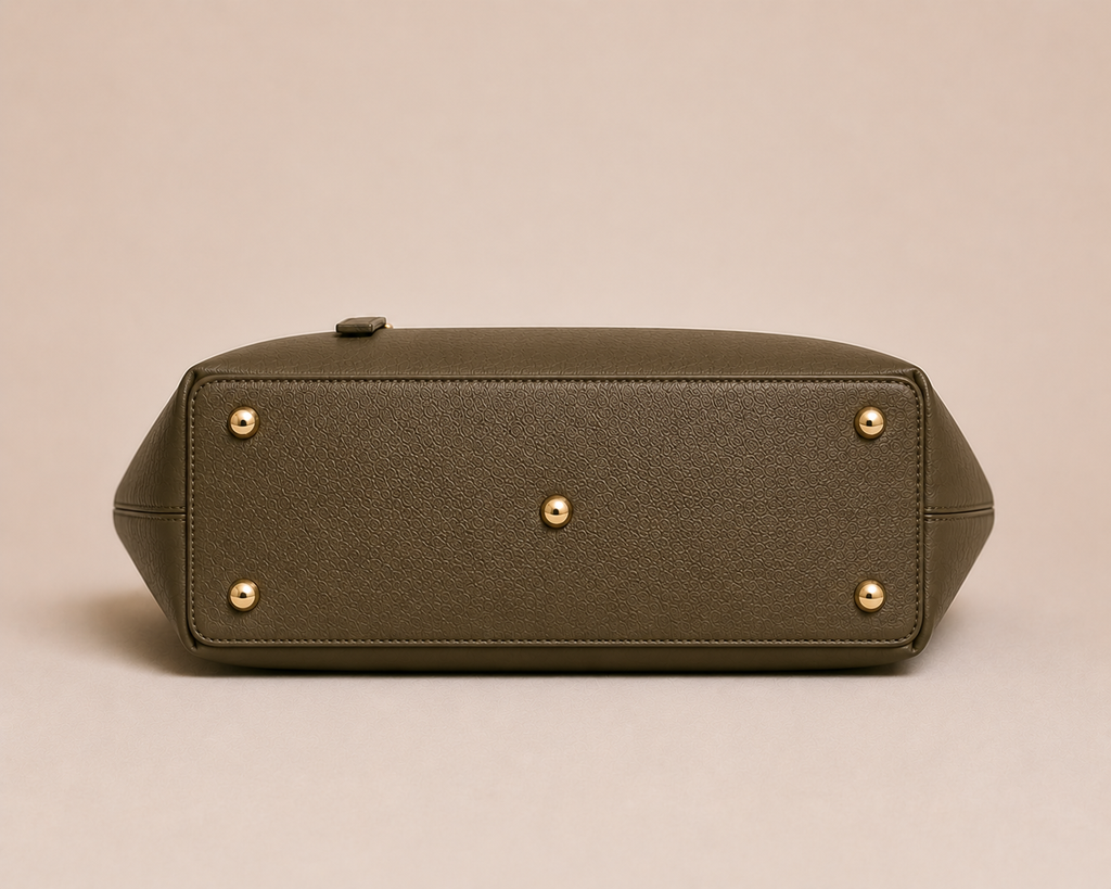 The Lari Leather Handbag for Women ( Ottoman Green )