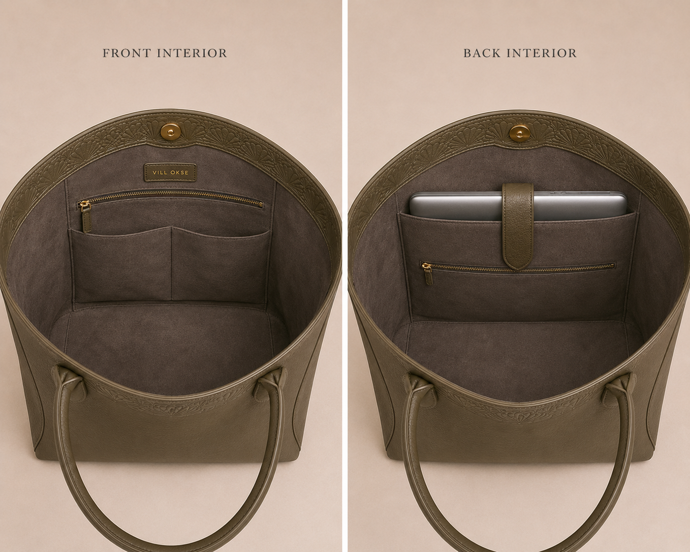 The Lari Leather Handbag for Women ( Ottoman Green )