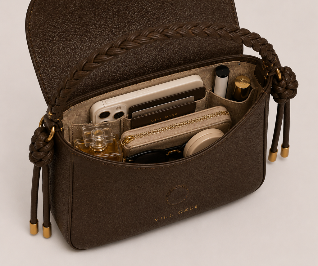 The Irha Leather Sling Bag for Women ( Coffee Brown )