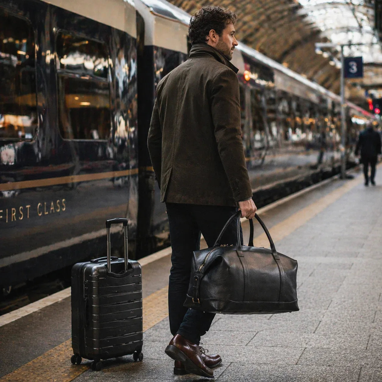 Redoir Leather Weekender Bag (Black Nappa) - VILL OKSE