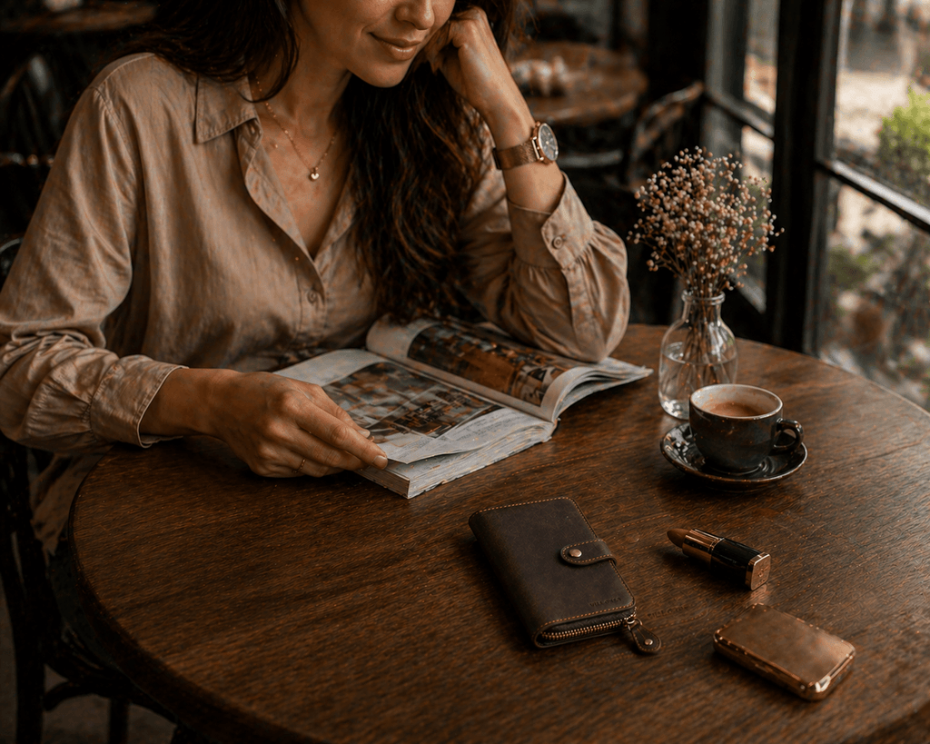 The Jill Leather ladies wallet ( Brown Waxy Hunter)