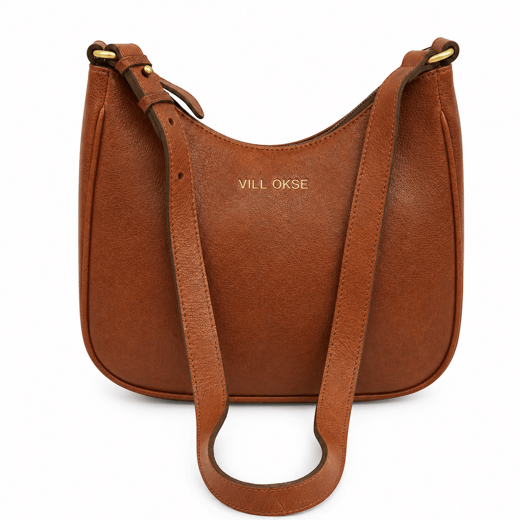 The Jill Leather Shoulder Bag (Cognac Nappa)