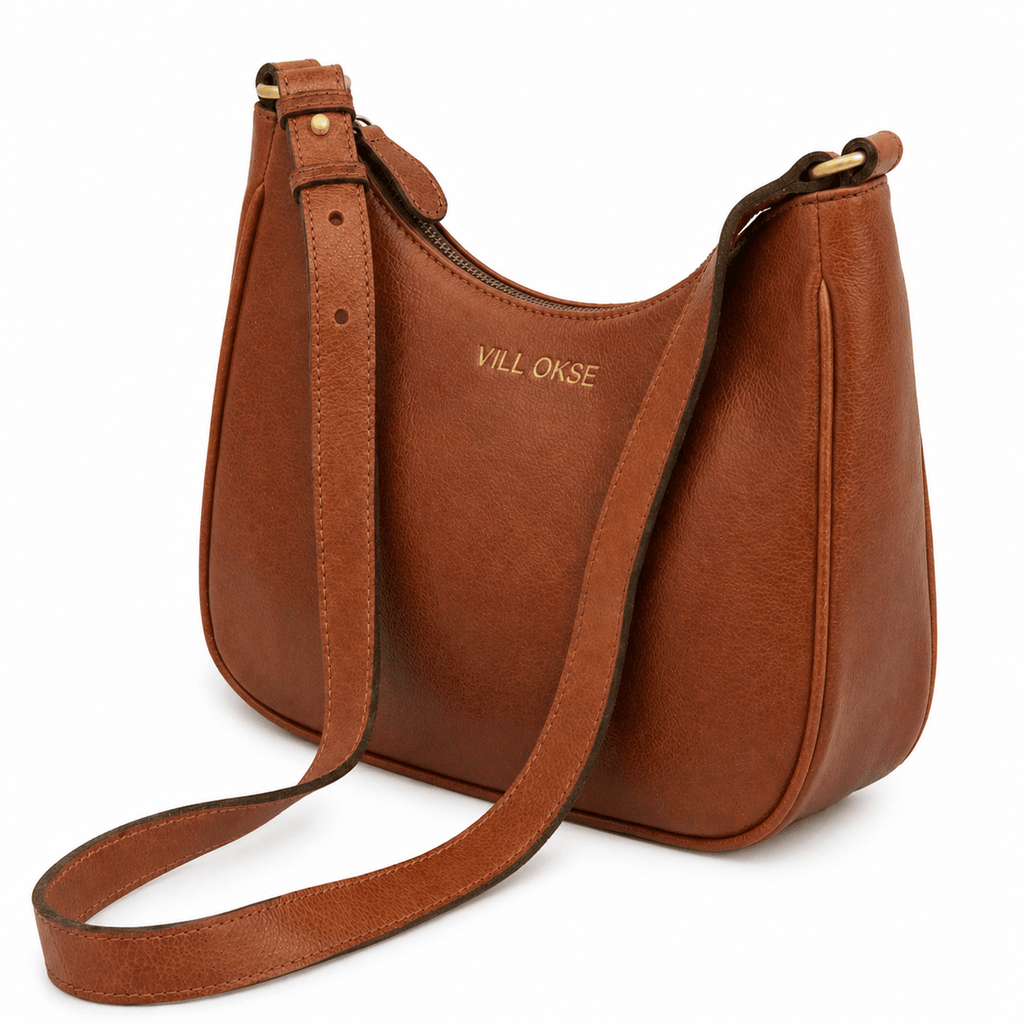 The Jill Leather Shoulder Bag (Cognac Nappa)