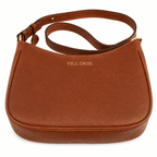 The Jill Leather Shoulder Bag (Cognac Nappa)