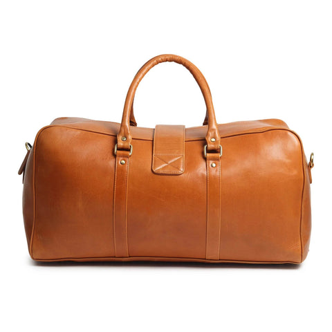 The Bjorn — Genuine Leather Weekender / Duffel Bag — Cognac VT Leather - VILL OKSE
