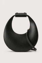 JUDY LEATHER MINI MOON BAG ( BLACK NAPPA )