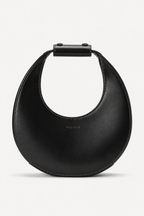 JUDY LEATHER MINI MOON BAG ( BLACK NAPPA )
