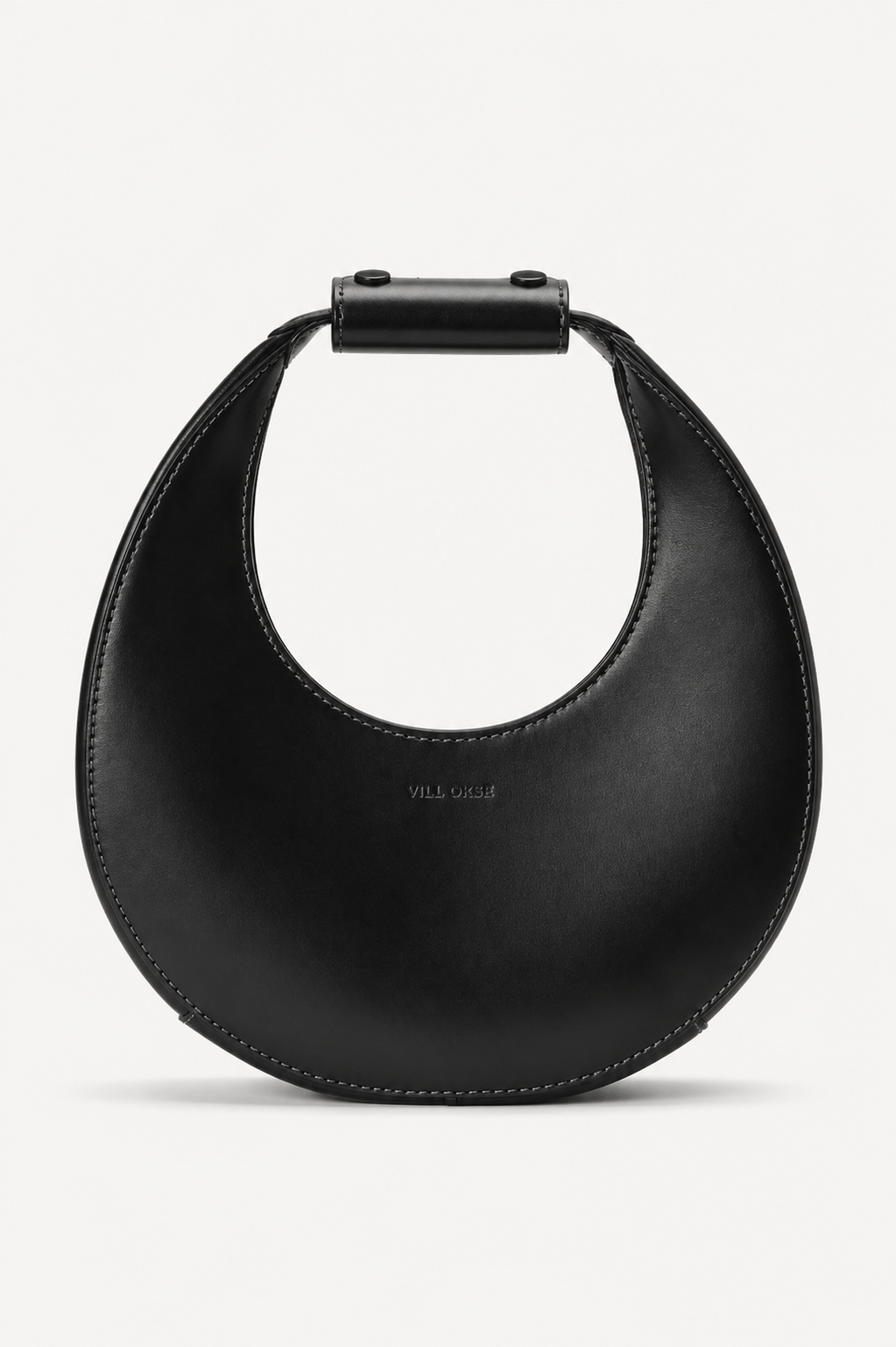 JUDY LEATHER MINI MOON BAG ( BLACK NAPPA )