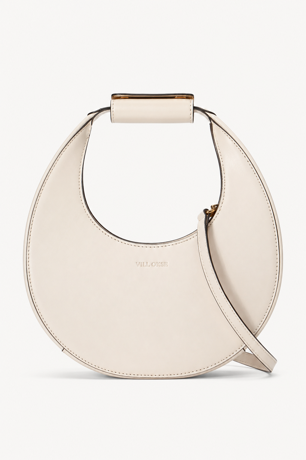 JUDY LEATHER MINI MOON BAG ( OFF CREAM WHITE PDM )