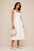JUDY LEATHER MINI MOON BAG ( OFF CREAM WHITE PDM )