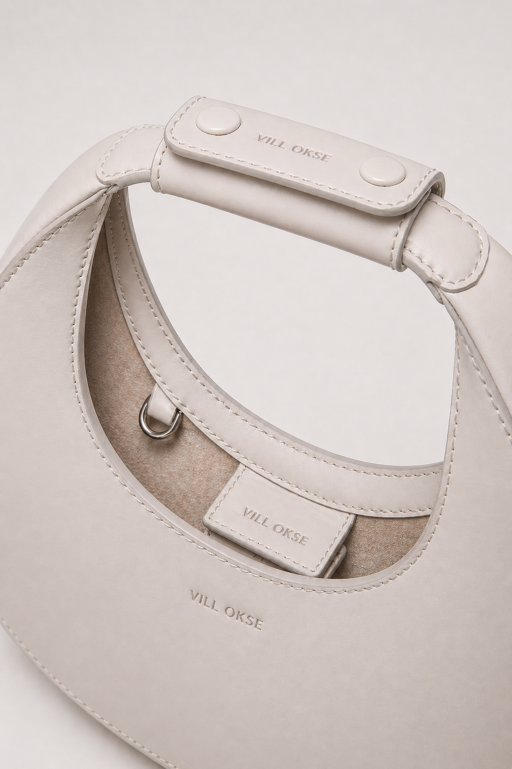 JUDY LEATHER MINI MOON BAG ( OFF CREAM WHITE PDM )