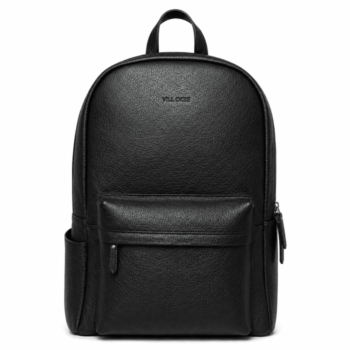 Noir Leather Backpack (Black Nappa)