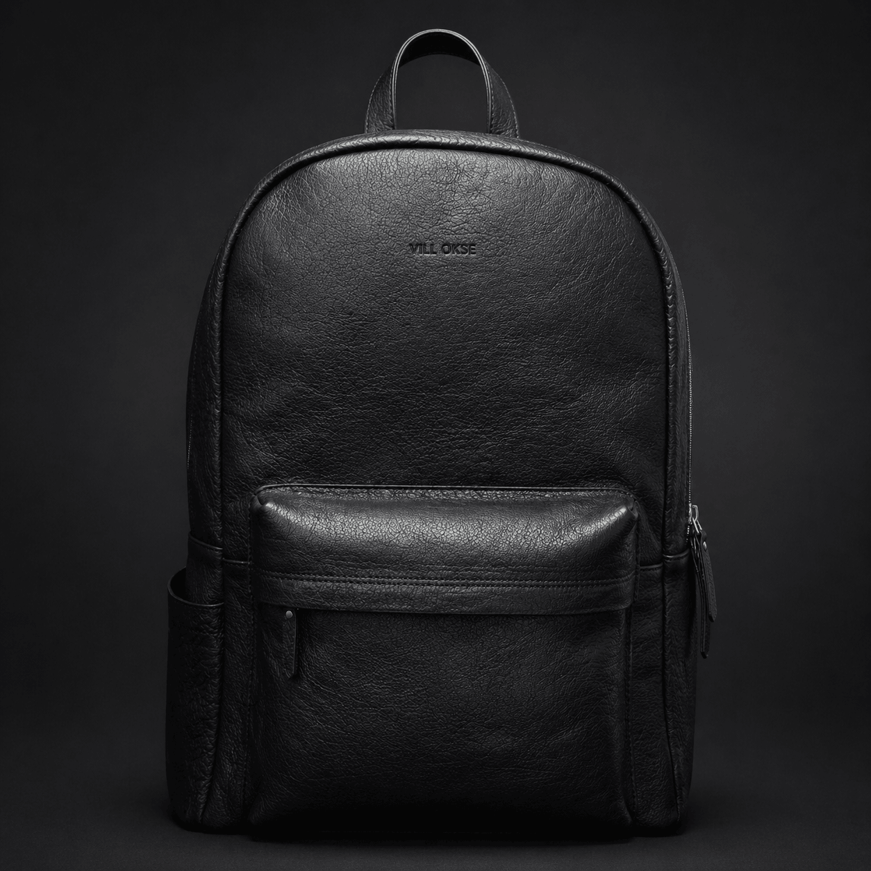 Noir Leather Backpack (Black Nappa)
