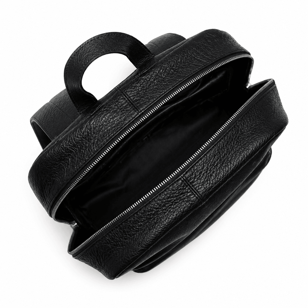 Noir Leather Backpack (Black Nappa)