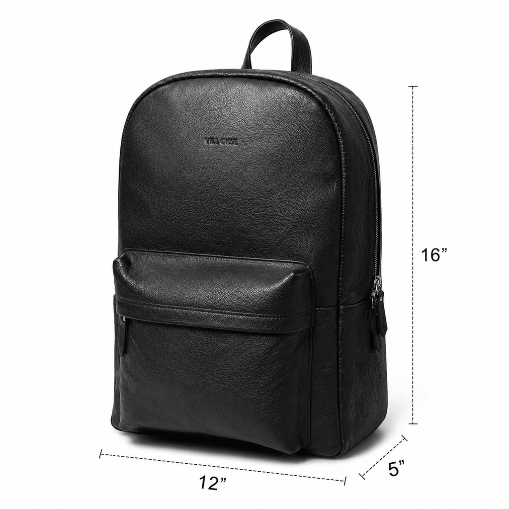 Noir Leather Backpack (Black Nappa)