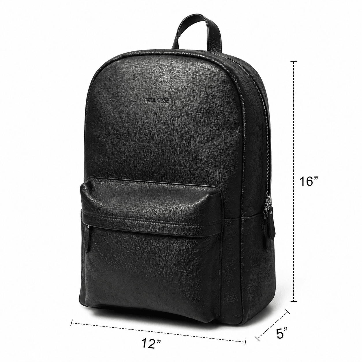 Noir Leather Backpack (Black Nappa)