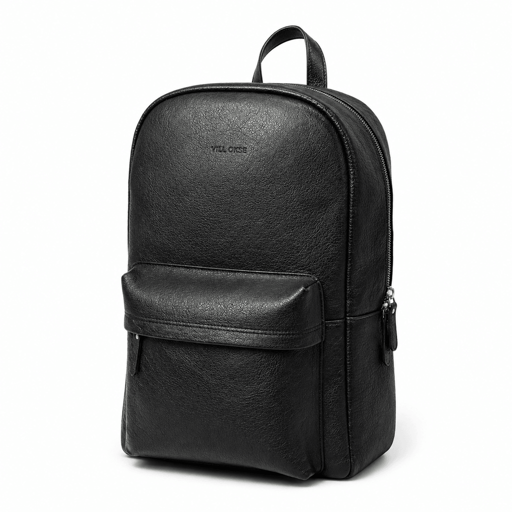 Noir Leather Backpack (Black Nappa)