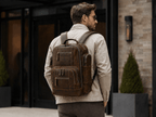 Nomad Leather Backpack (Dark Brown Oil Pull-Up)