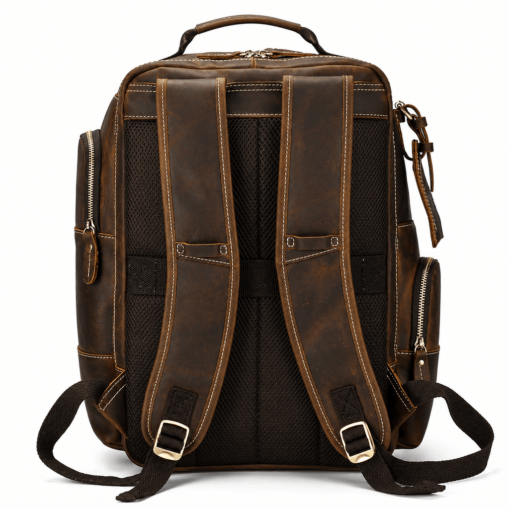 Nomad Leather Backpack (Dark Brown Oil Pull-Up)