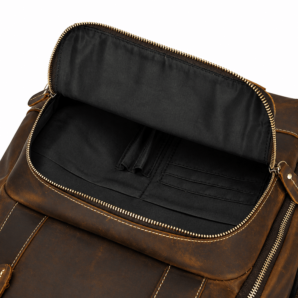 Nomad Leather Backpack (Dark Brown Oil Pull-Up)