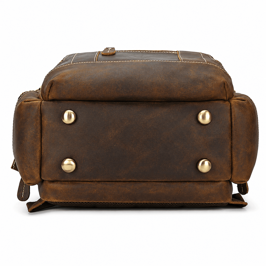 Nomad Leather Backpack (Dark Brown Oil Pull-Up)