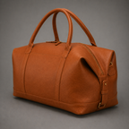 THE REDOIR LEATHER WEEKENDER BAG ( COGNAC VT )
