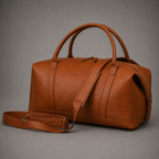 THE REDOIR LEATHER WEEKENDER BAG ( COGNAC VT )
